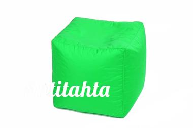 Пуф мешок в форме куба из материала оксфорд однотонного зеленого цвета 